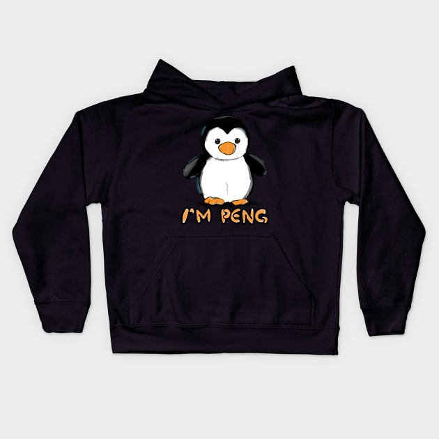 I'm Peng Kids Hoodie by GLORIADEWATA